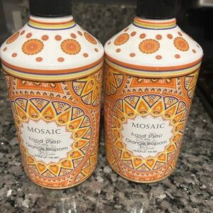 Mosaic Orange Blossom Hand Soap - Vibrant Orange and White